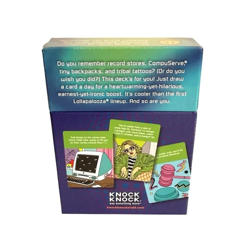 New in sealed box Knock Knock extremely 90's affirmation cards